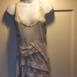 luz ballestero dress Cream/Gray Racerback Sz Small